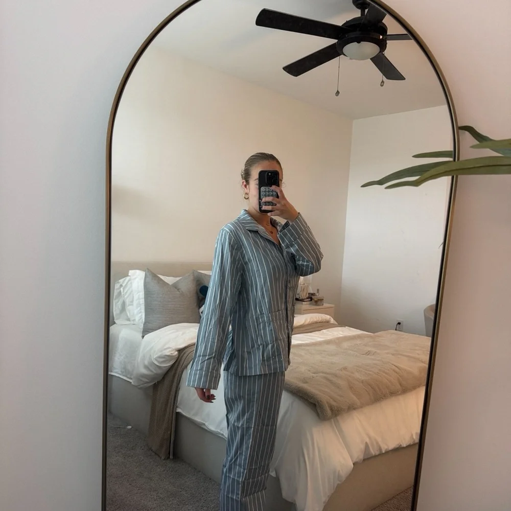 Lake Pajamas Blue Striped Women's Pajama Set - Picture 9 of 9